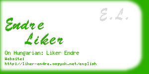 endre liker business card